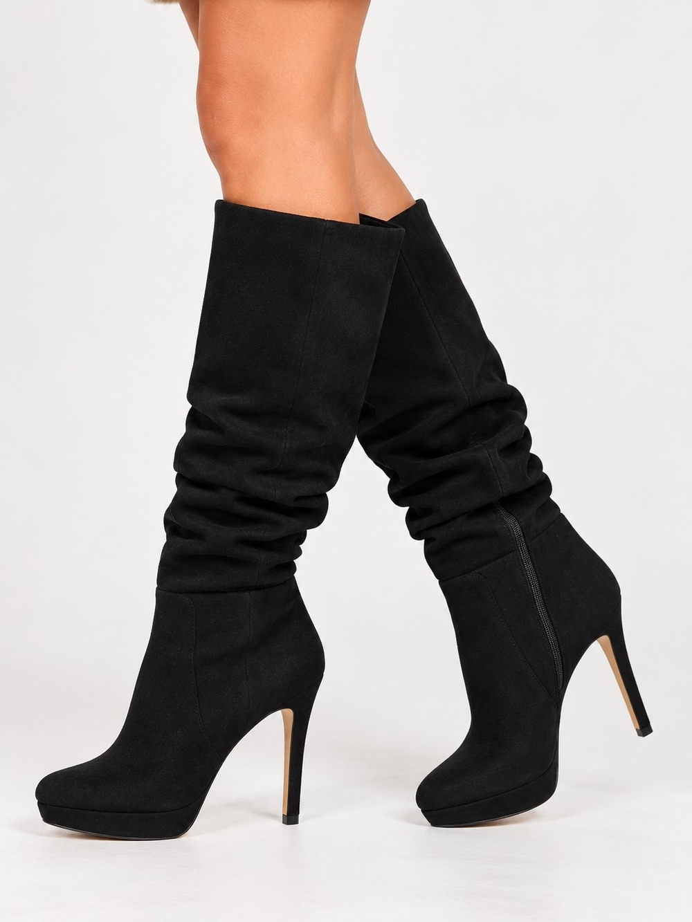 Jessica Simpson JS-Rollin Women’s 9.5 M Black Knee High Platform Stiletto Boots